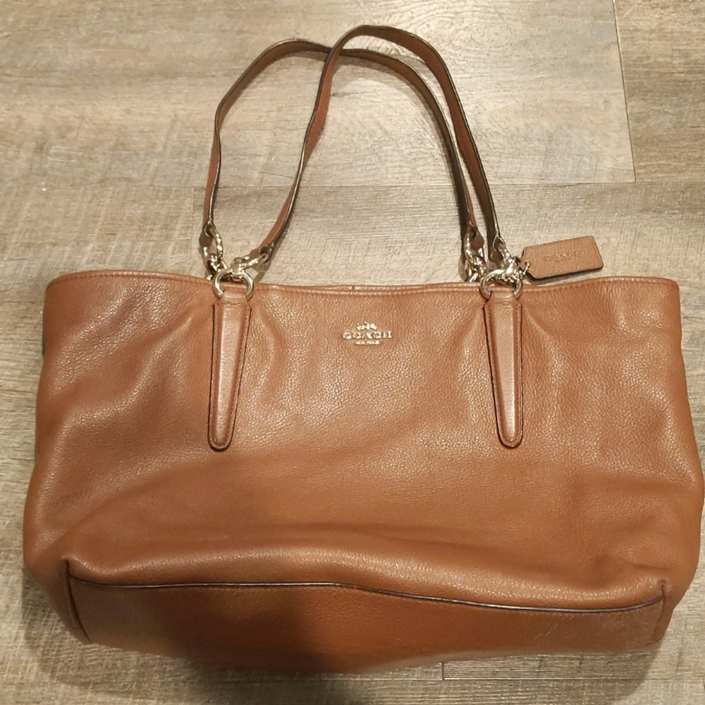 Coach handbag cognac leather purse